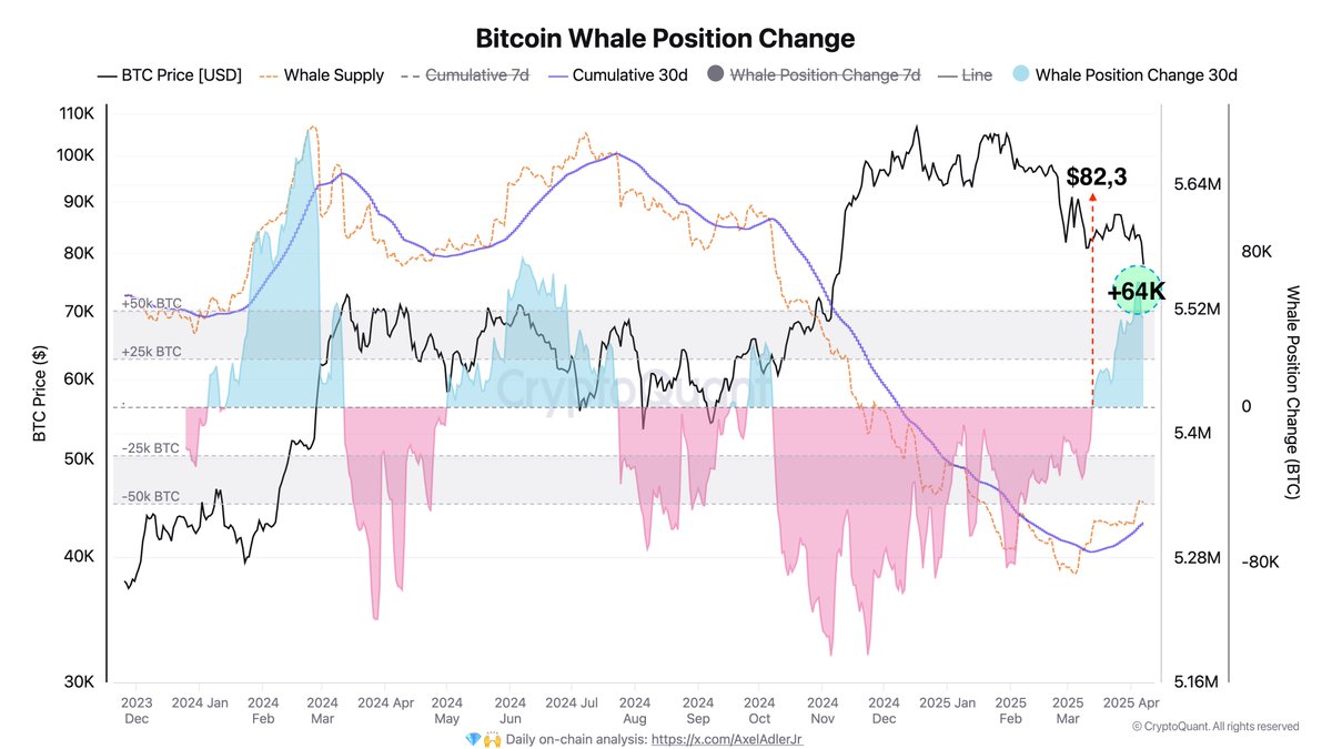 Bitcoin Whale Position Change | Source: Axel Adler on X