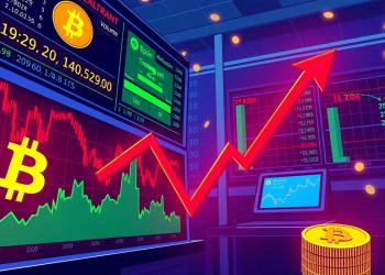 กราฟแสดงปริมาณการซื้อขาย Bitcoin (BTC) ที่ลดลงใน exchange ต่างๆ