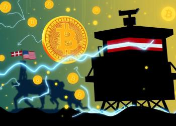 ภาพประกอบดิจิทัลแสดง Bitcoin นำเงินทุนไหลออกจากตลาด crypto ท่ามกลางความตึงเครียดด้านภาษีศุลกากร