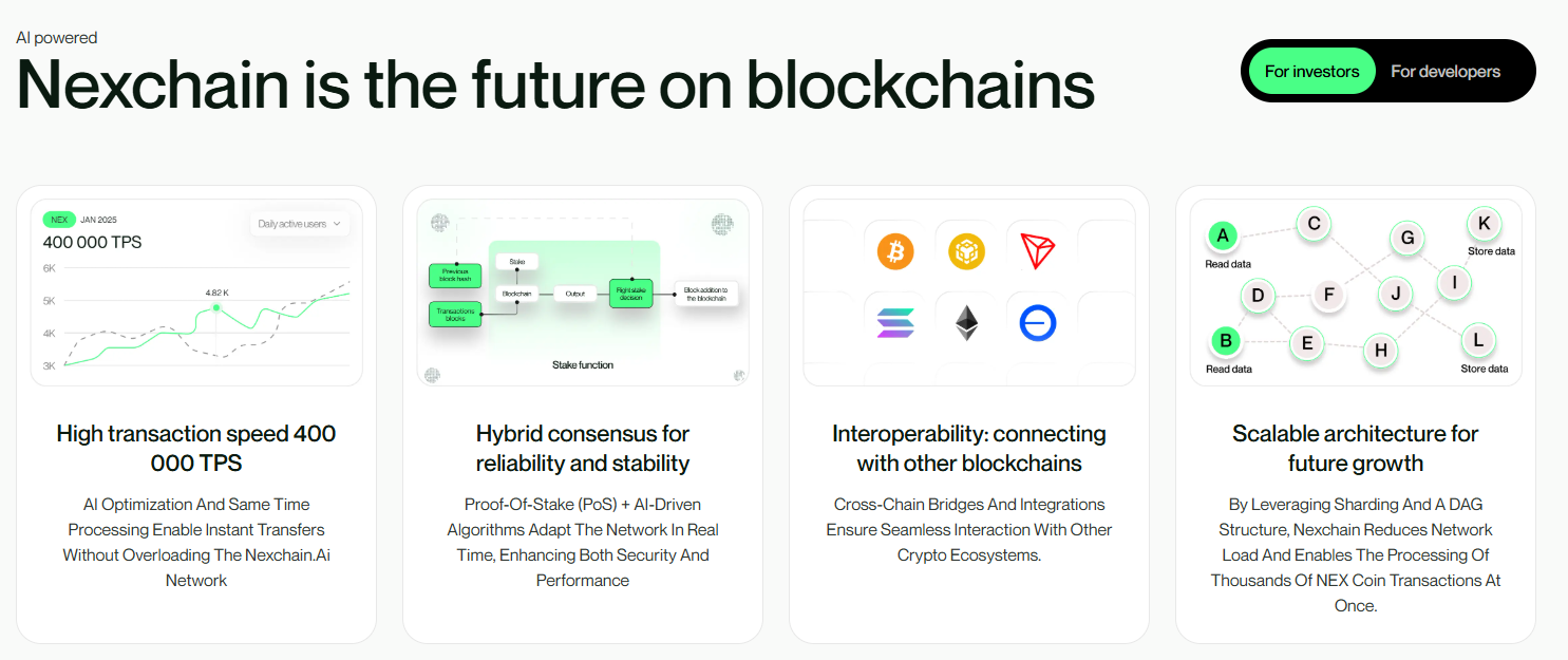 Nexchain future on blockchains