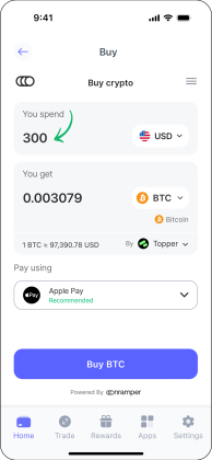วิธีซื้อ Bitcoin บน Best Wallet 3