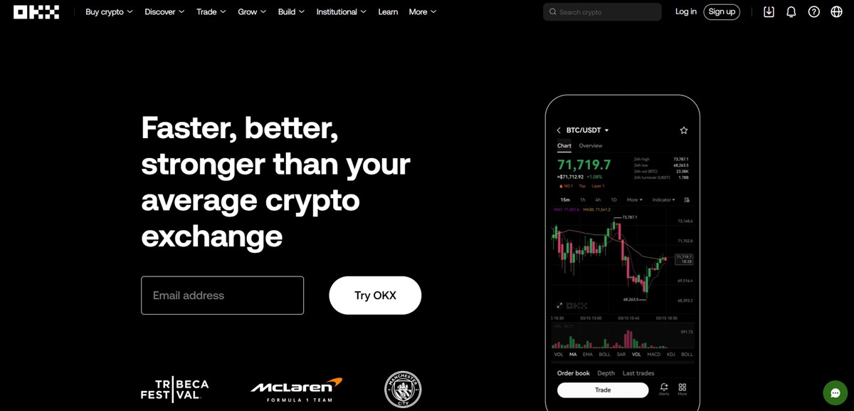 4. OKX – galinga platforma pažengusiems kripto investuotojams