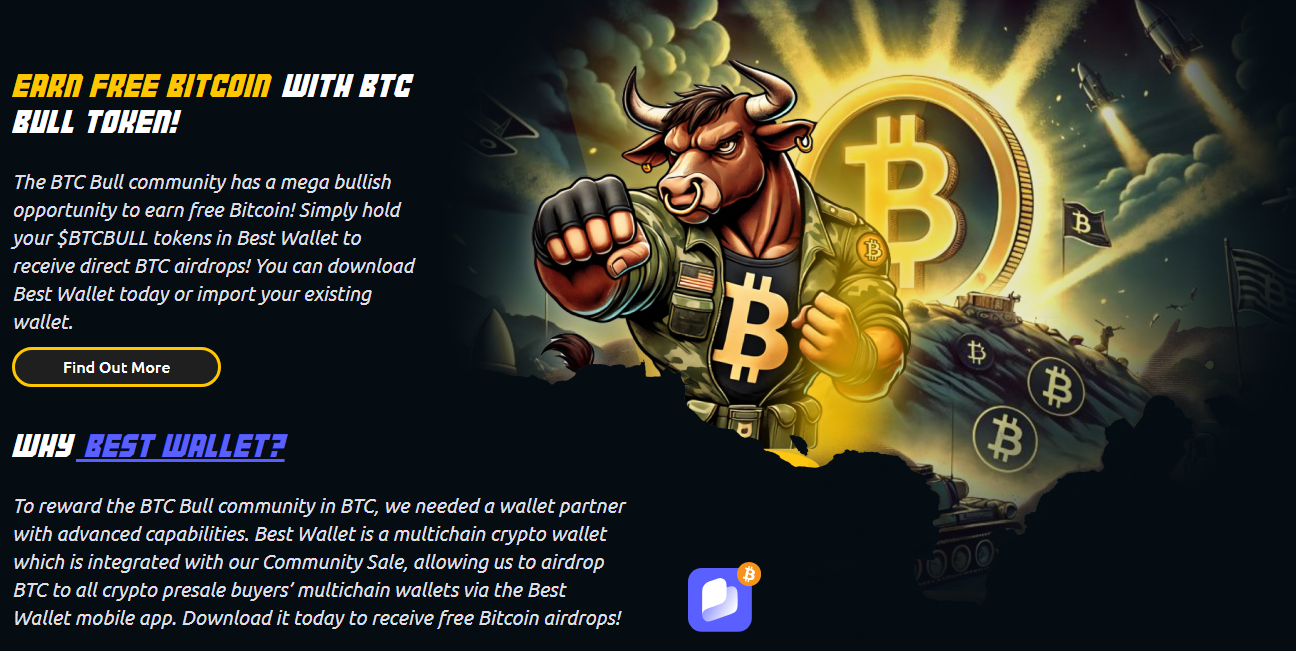 BTC Bull Token presale website