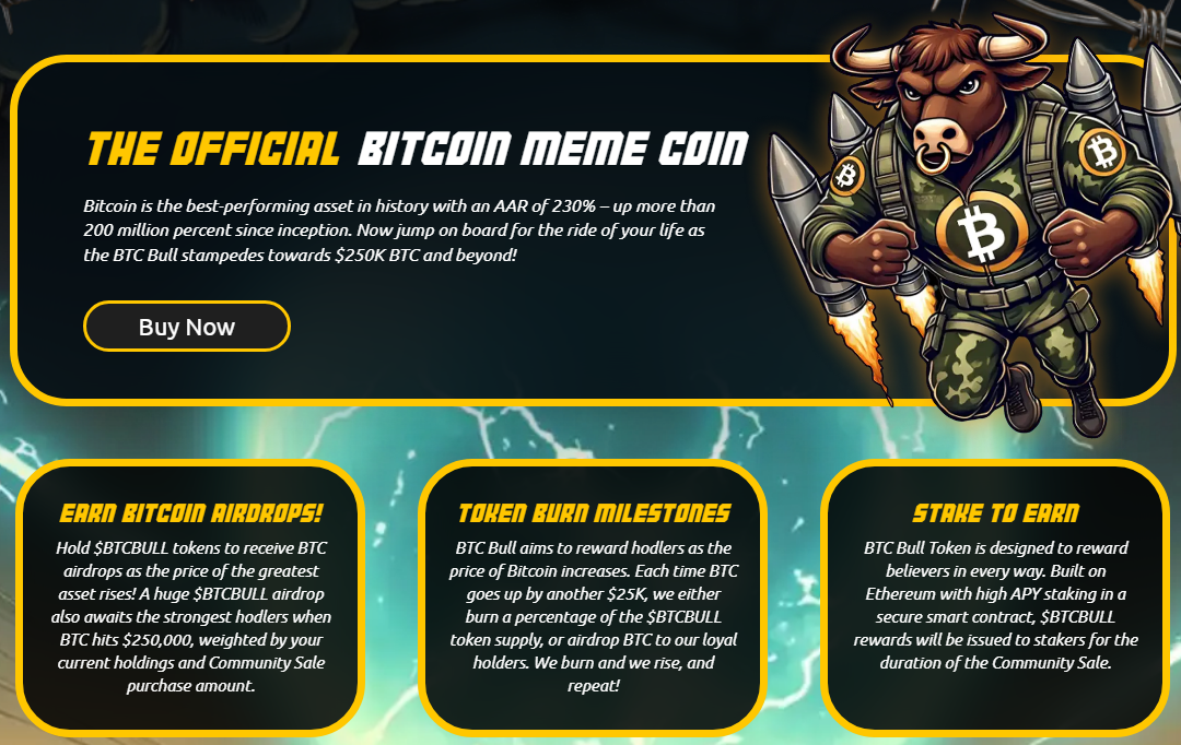 BTC Bull Token presale website