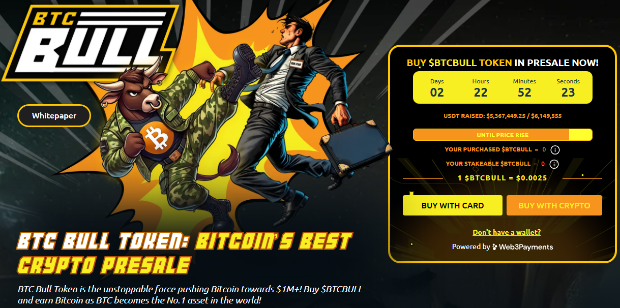 BTC Bull Token presale website