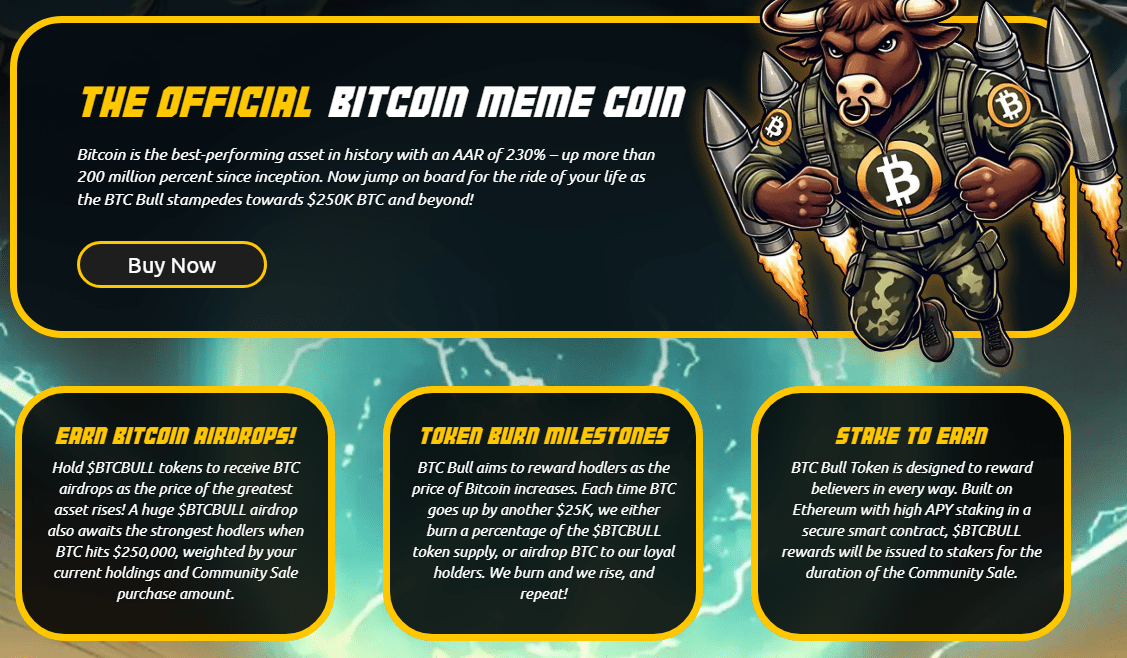 BTC Bull Token presale website