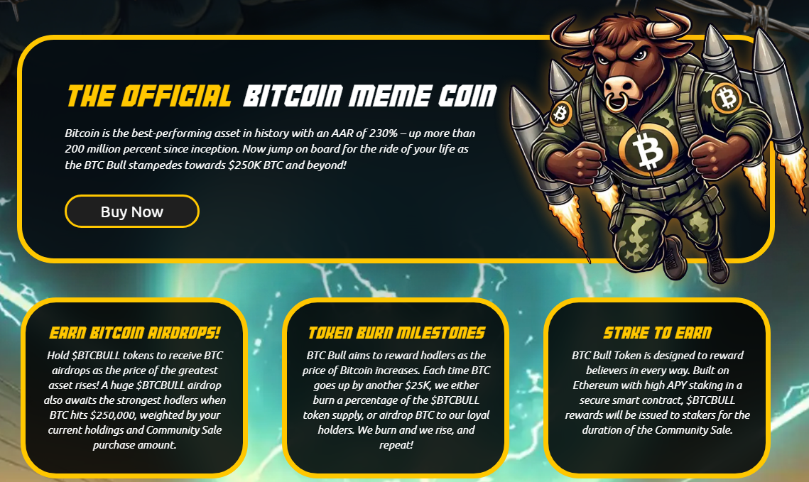 BTC Bull Token presale website