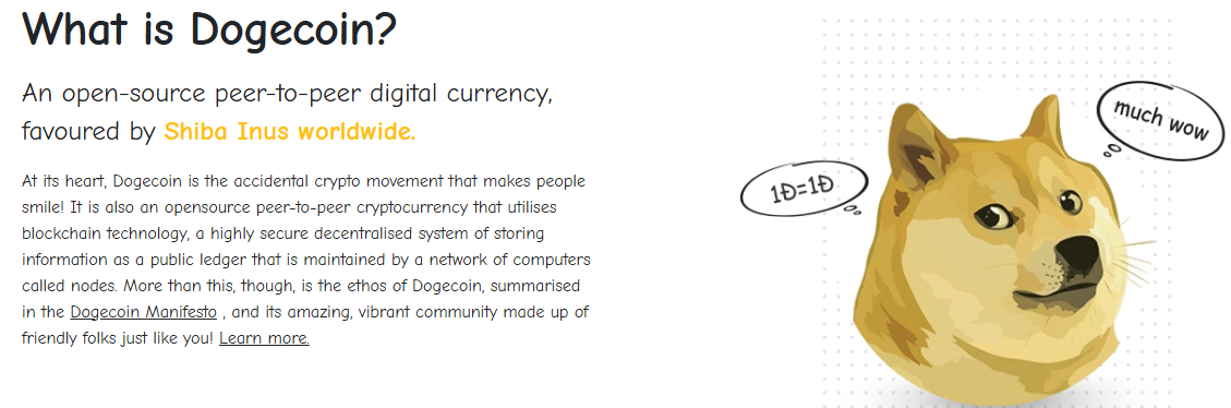 Dogecoin official website