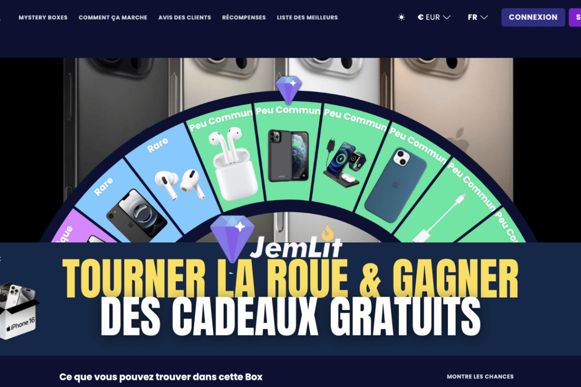 Tourner la roue et gagner des cadeaux gratuits