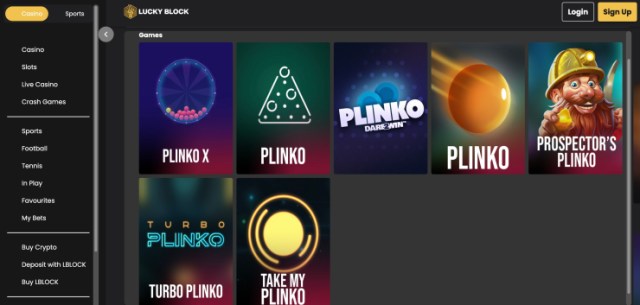 Lucky Block Casino - Plinko Casino ar labākajiem bonusiem