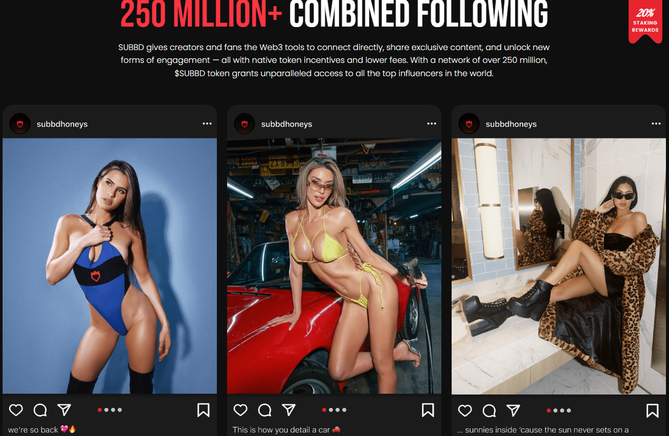 SUBBD Token presale website