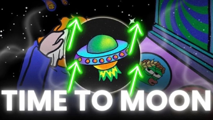 شعار عملة Solaxy وأسهم خضراء تشير إلى الأعلى وعبارة "حان وقت الارتفاع"