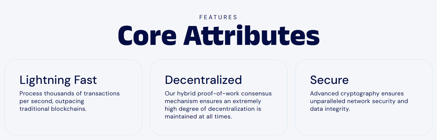 BlockDAG key attributes