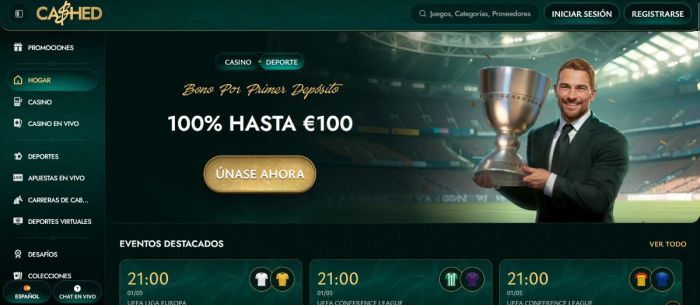 Cashed está entre las plataformas de apuestas confiables en España