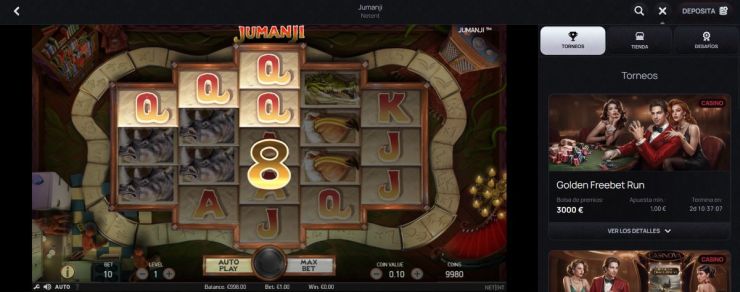 Vegas Hero permite jugar al slot online de Jumanji con criptomonedas
