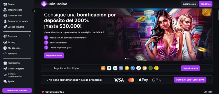 CoinCasino está considerado actualmente como el mejor casino para utilizar Bitcoin.
