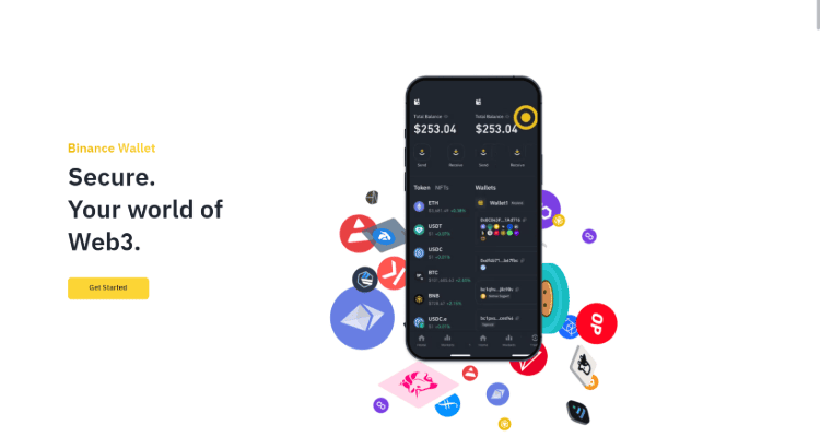 2. Binance Wallet - greita ir patogi kripto pinginė su Binance integracija
