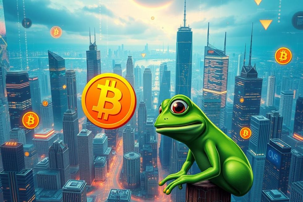 ภาพเหรียญคริปโต AI ที่กำลังเติบโต โดยมี MIND of Pepe เป็นส่วนหนึ่งของตลาดเหรียญคริปโตน่าลงทุน