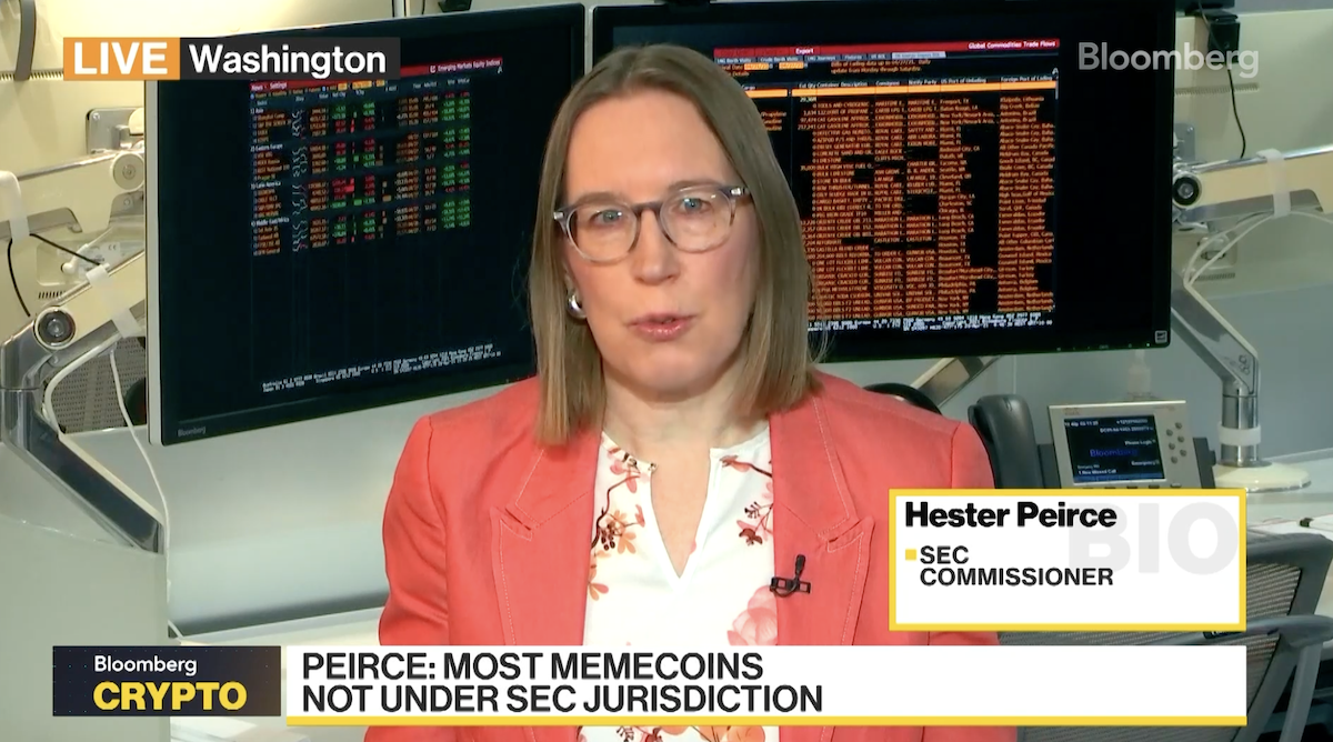Hester Peirce speaking on meme coins SEC.