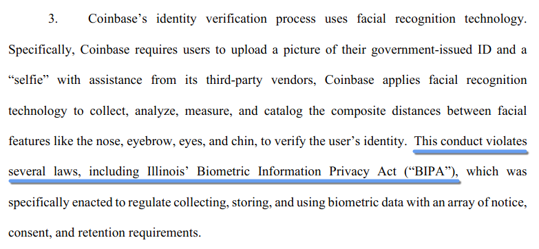 Illinois lawsuit against Coinbase.