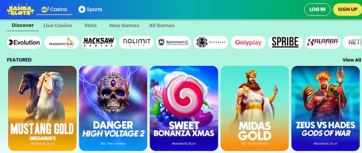 Ukázka Samba Slots