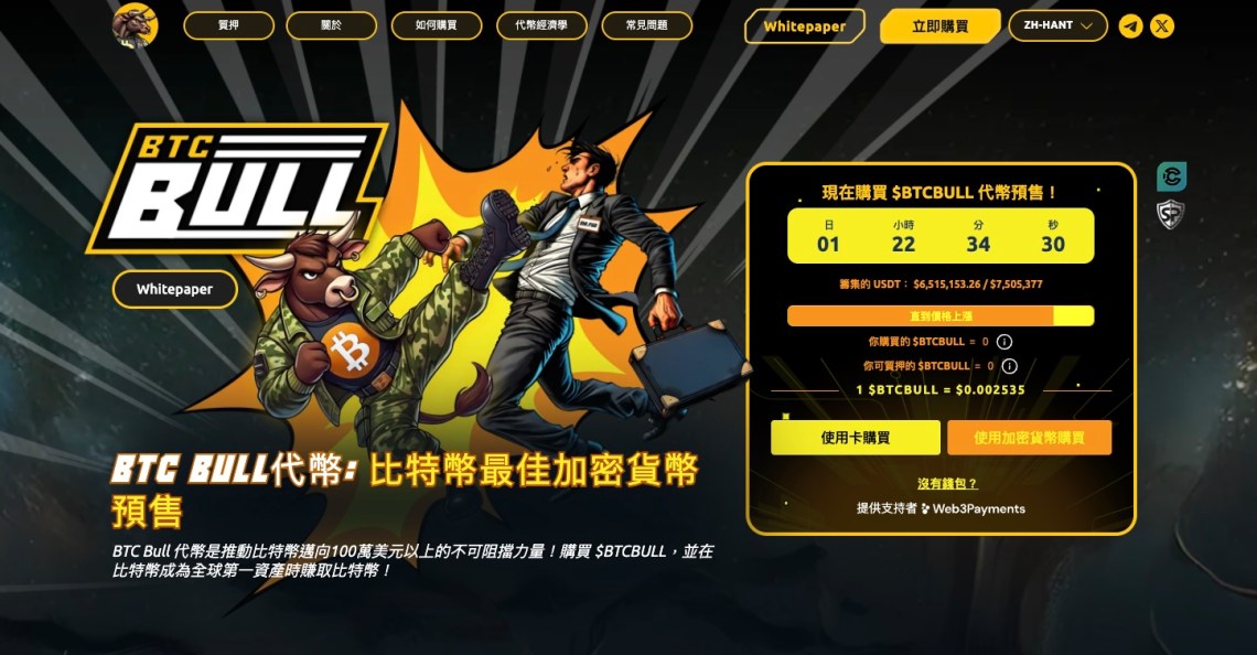 Bitcoin BULL是什麼?$BTCBULL是正規項目還是騙局?附詳細評論