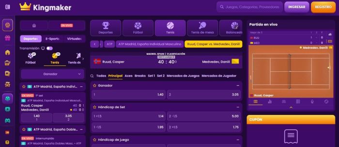 bonos para apostar en tenis