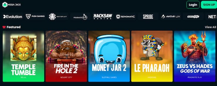 Online casino Mega Dice