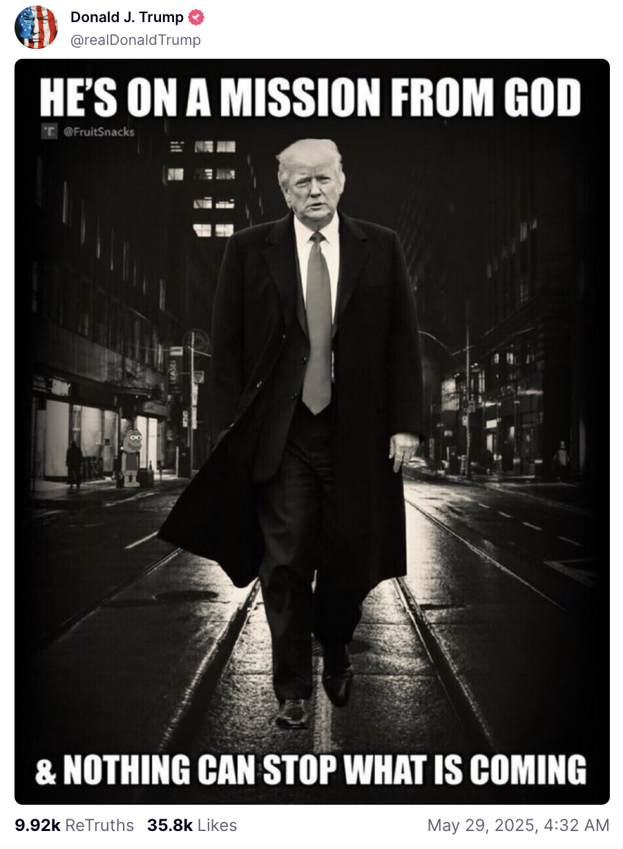 Pepe post on Trump Social.