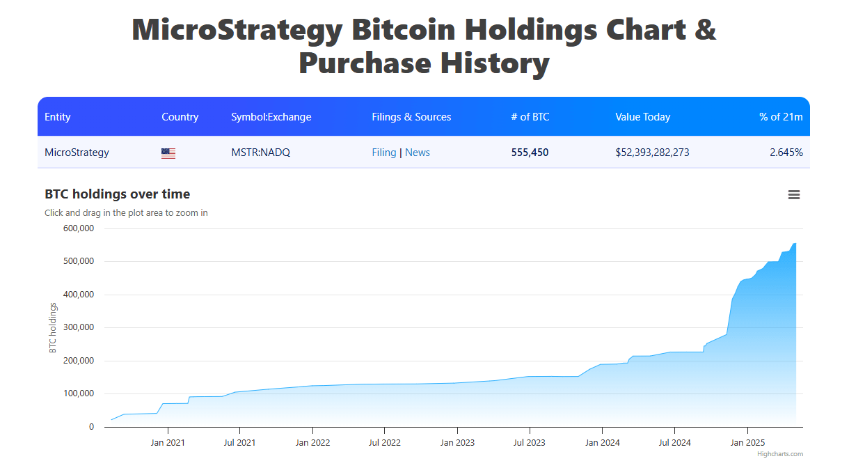 Strategy bitcoin holdings