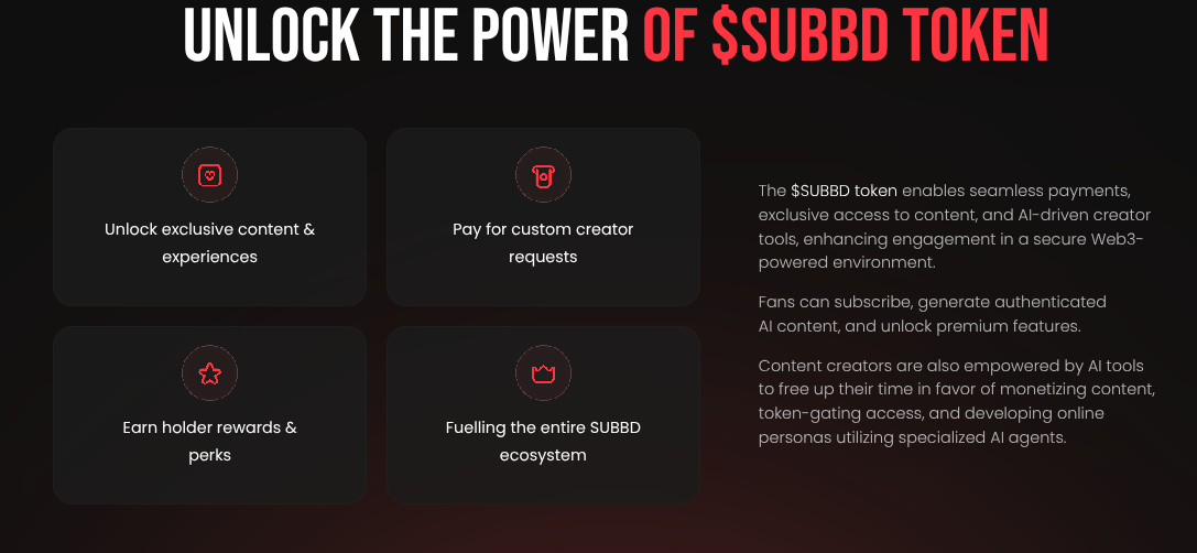 $SUBBD token holder benefits