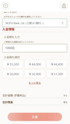 入金額設定