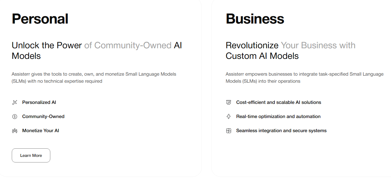 Assisterr AI official website