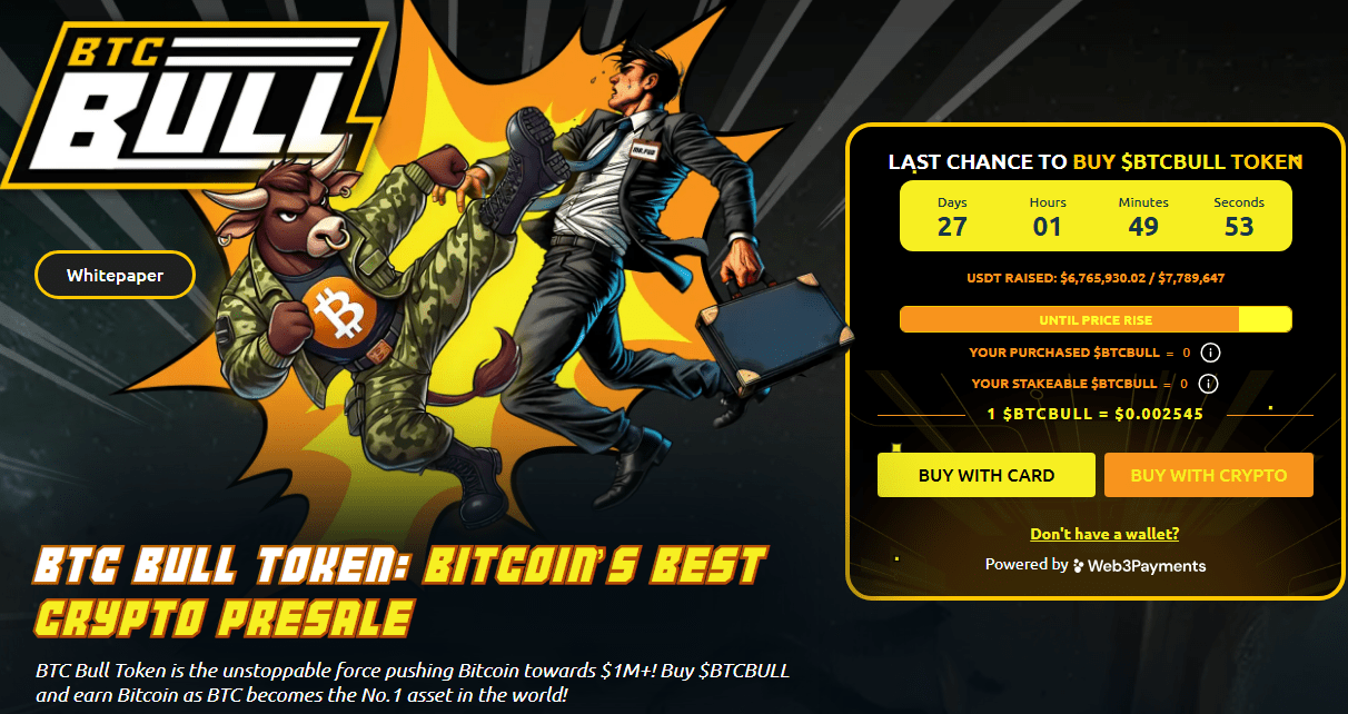 BTC Bull Token presale website