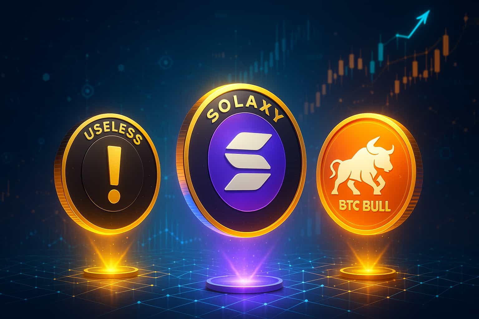 Các Đồng Coin Tiềm Năng USELESS, BTC Bull và Solaxy Có Thể Tăng Vọt