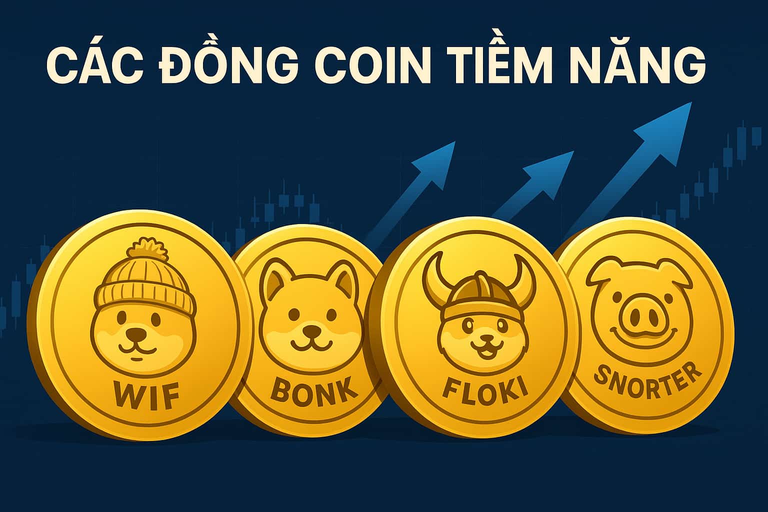 Các đồng coin tiềm năng bùng nổ trong mùa altcoin WIF, BONK, FLOKI và SNORT