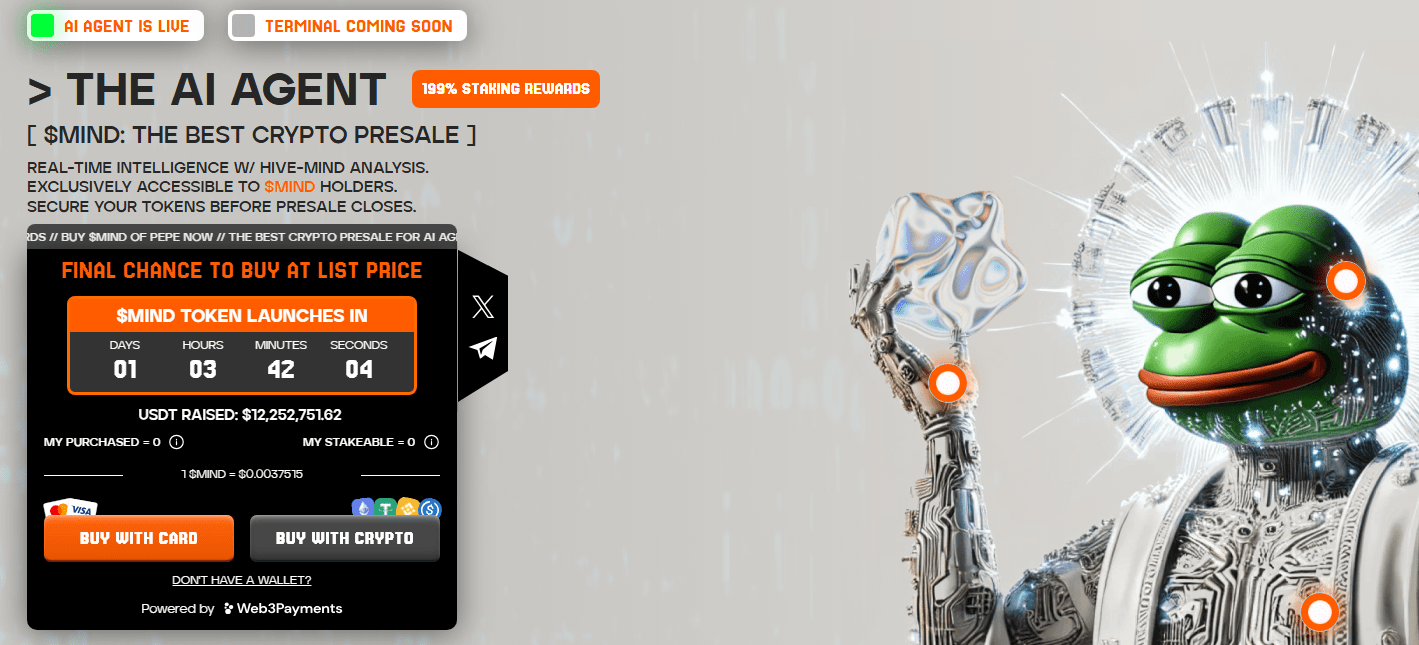 MIND of Pepe presale page