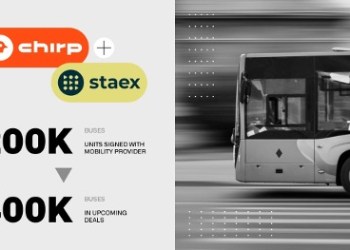 Chirp Partners with Staex to Deploy IoT Connectivity Across 200,000 Municipal Buses