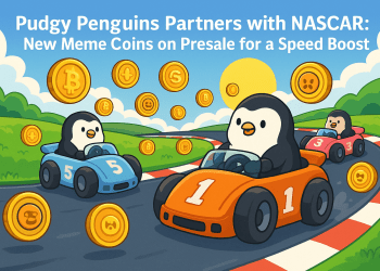 Pudgy Penguins Partners with NASCAR: New Meme Coins on Presale for a Speed Boost