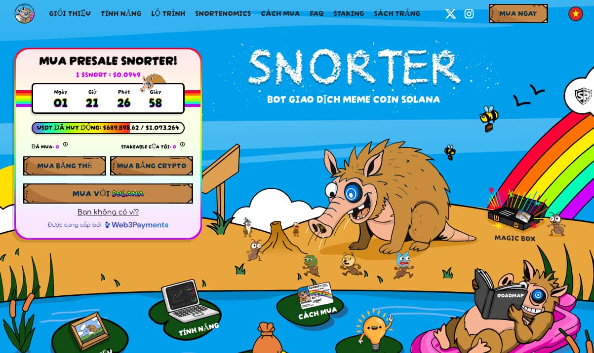 Snorter ($SNORT) – Đồng coin AI tiềm năng tích hợp công cụ săn coin sớm trên Telegram