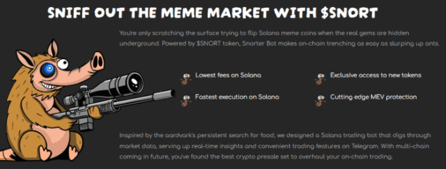 Snorter Token presale page