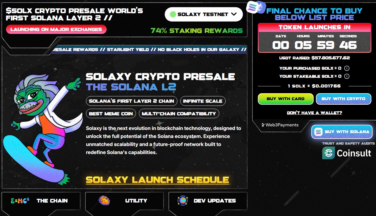 Solaxy presale page