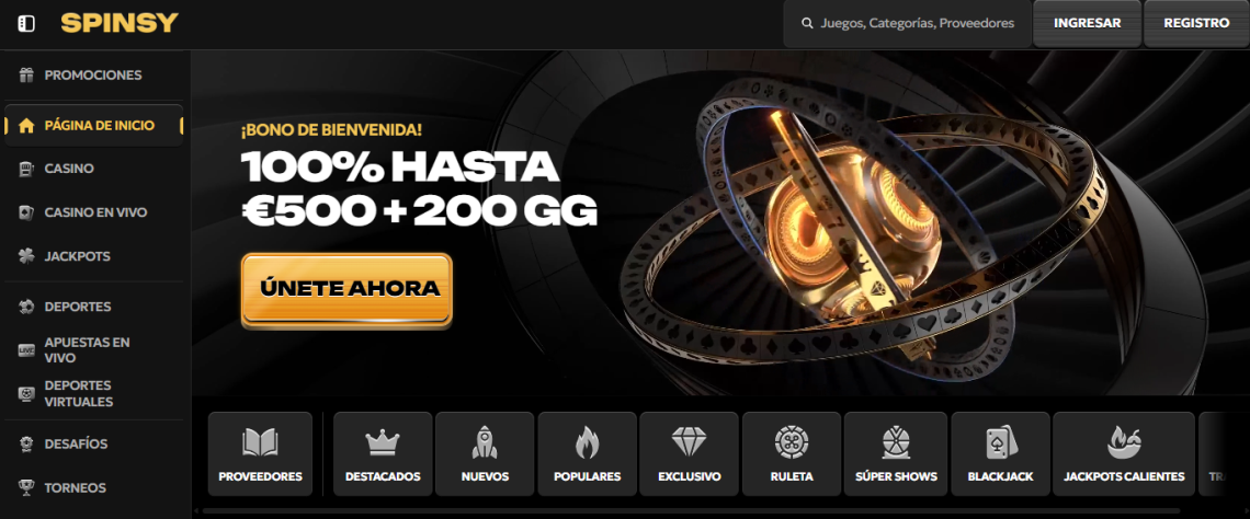 Spinsy casinos con Visa