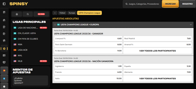 Spinsy apuestas real madrid barcelona