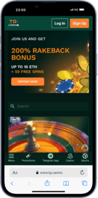 A screenshot of one of the best Arab casinos UAE - TG.Casino