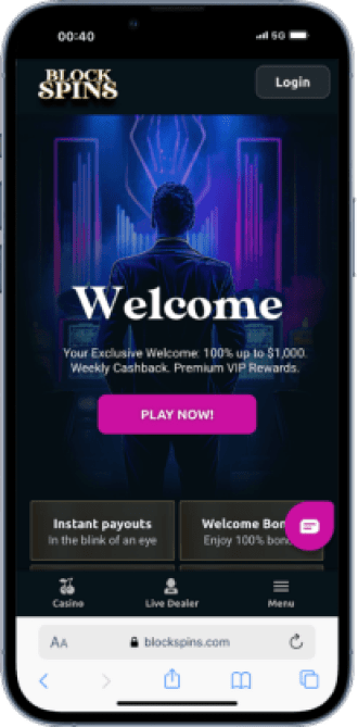 An image of one of the best online casinos in the United Arab Emirates - Block Spins