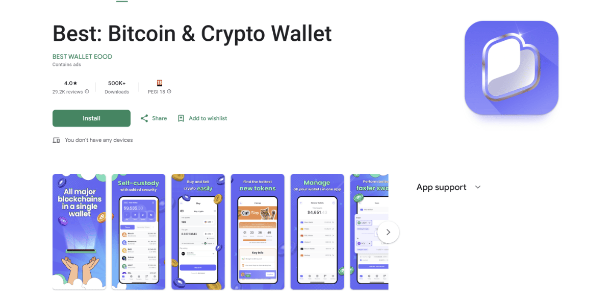 Kaip nusipirkti kriptovaliutų su Best Wallet?
