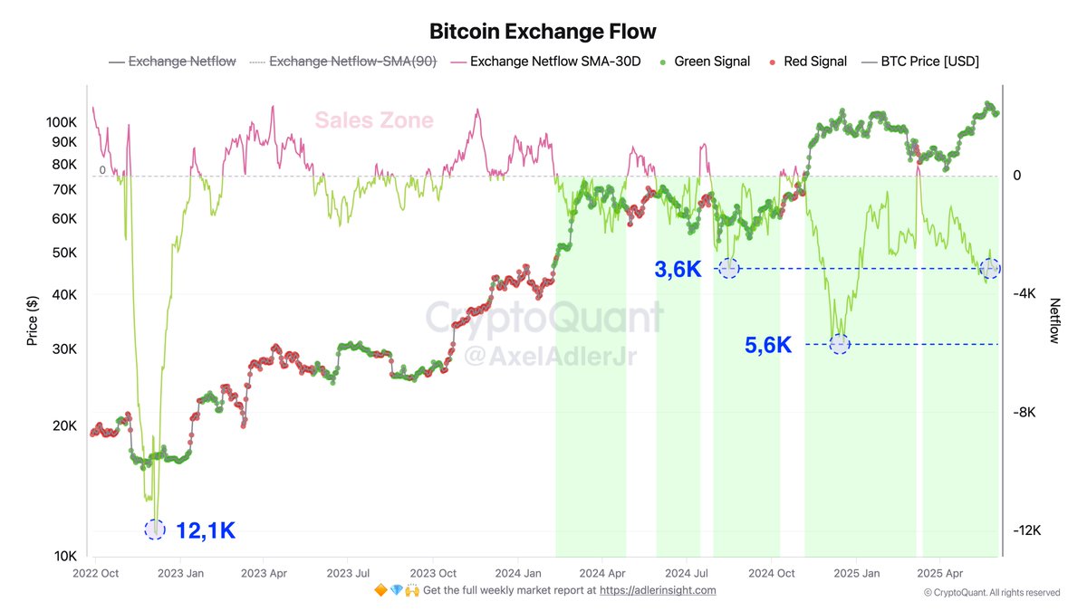 Bitcoin Exchange Flow | Source: Axel Adler on X