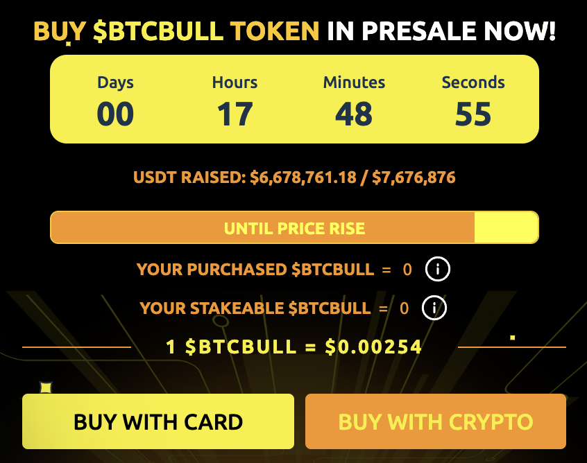 Buy BTC Bull Token in presale.