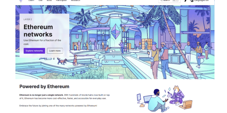 1. Ethereum (ETH) – patikimiausia blokų grandinė naujoms kriptovaliutoms